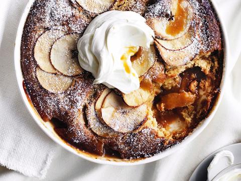 Appel-karamelpudding