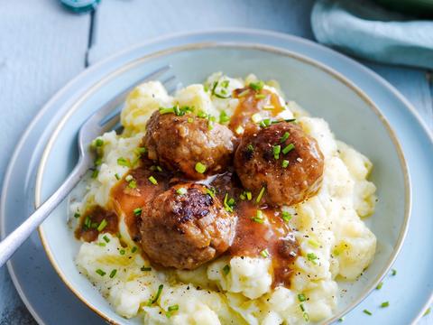 Balletjes met selderpuree