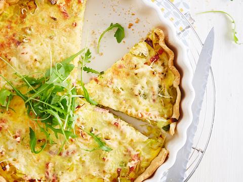 quiche met ham en prei