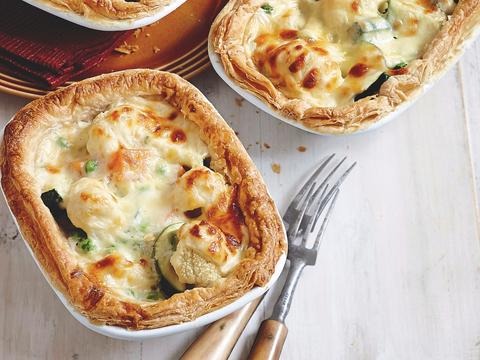 Vispannetje met smeuïge kaassaus