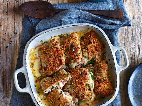 Ovengebakken cordon bleu