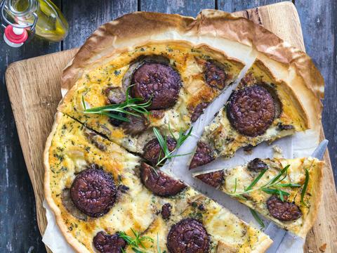 Quiche met portobello’s en reblochon