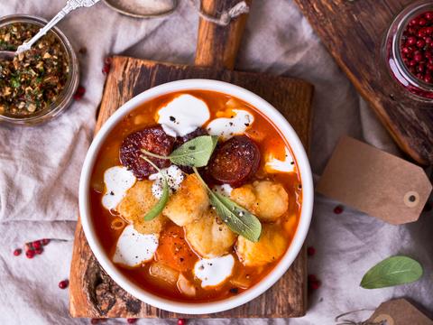 Maaltijdsoep met chorizo