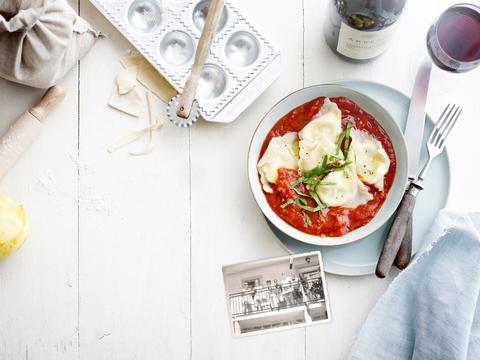 Ravioli met ricotta en citroen