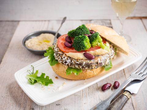 homemade veggieburger