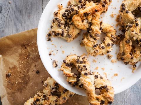 Gesuikerde chocoladespiraaltjes