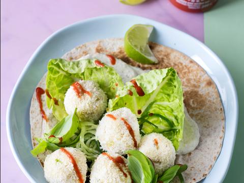 Wraps met visballetjes
