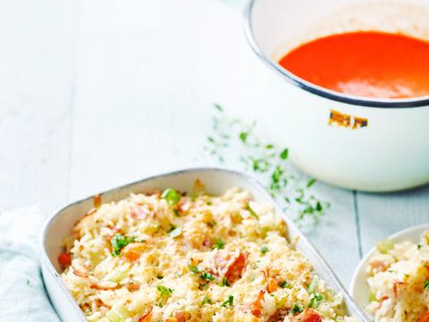 Risotto onder de grill