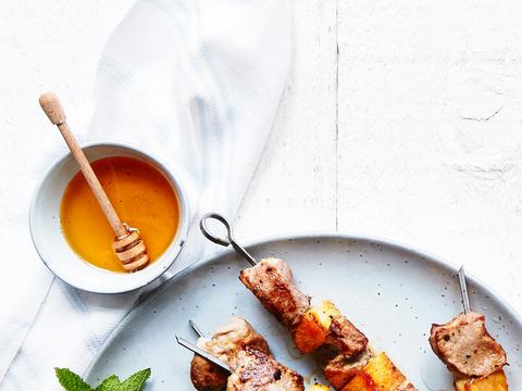 varkenshaasje in zoete ananasmarinade