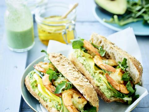 Broodje scampi met gepekelde venkel