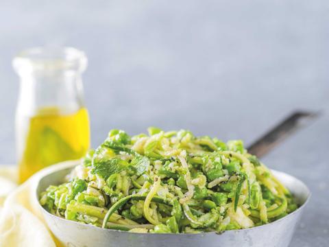 Pasta met groene groenten