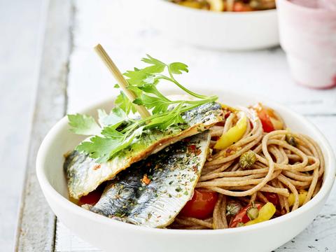 Pittige pasta met sardines