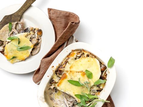 Champignonlasagne met knolselder