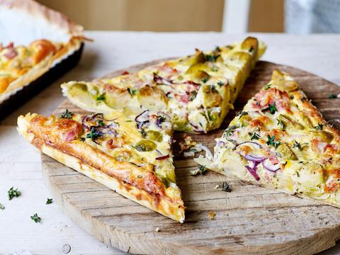 Quiche met spruitjes en pancetta