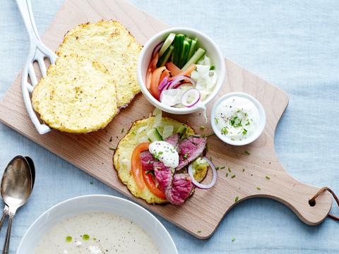 Tortilla’s van bloemkool met runderreepjes