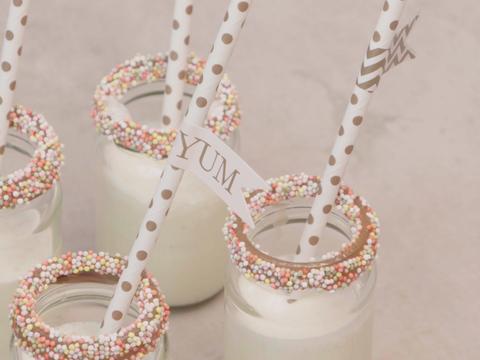 Mini vanille milkshakes