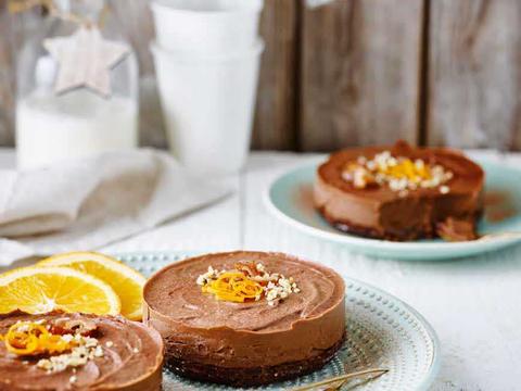 Raw chocoladetaart met sinaasappel
