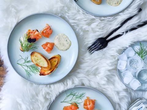 Gravad lax met old school saus