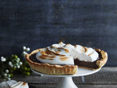 Chocoladetaart met meringue