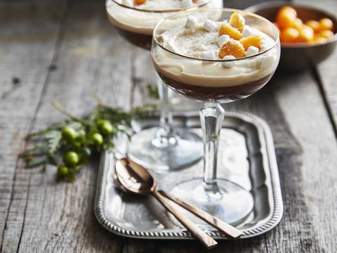 Bavarois met gezouten karamel