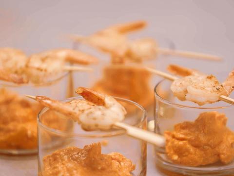 paprikadip met scampi-2
