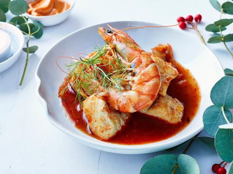 Bouillabaisse met gamba's