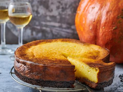 Cheesecake met pompoen en speculaas