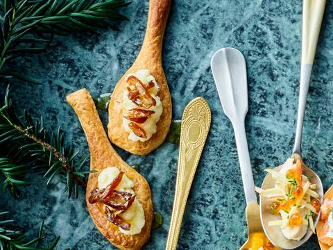 bladerdeeglepel met manchegocrème
