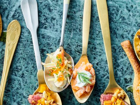 Crème van gerookte paling met appel