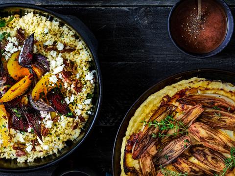 Bulgursalade met feta en bietjes