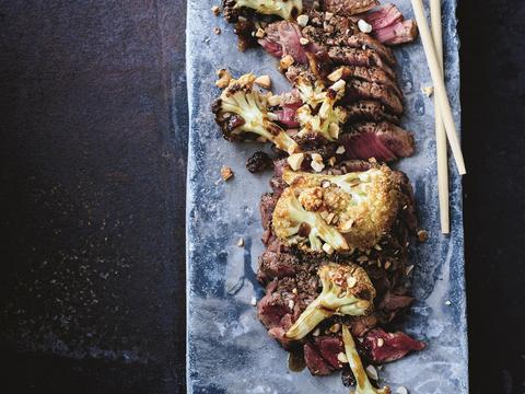Bloemkoolroosjes met tagliata