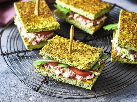 Broccolibrood met krabsla