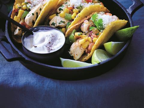Bloemkooltaco_s met gegrilde kip