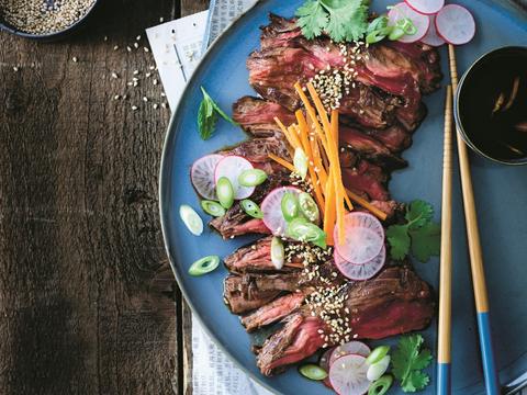 Tataki van rund met ponzudressing