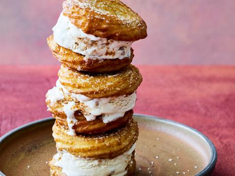 churros-sandwich met speculaasijs