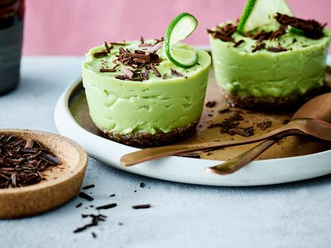 Mini avocado cheesecakes