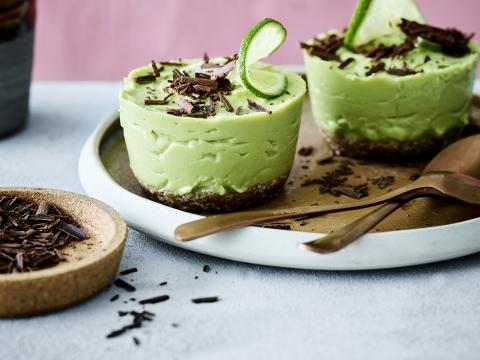 Mini avocado cheesecakes