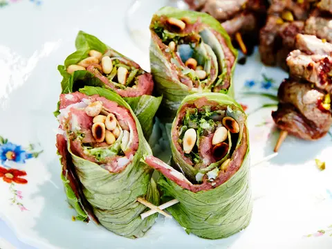 slawraps met carpaccio