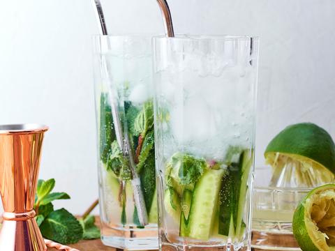 Virgin mojito met komkommer