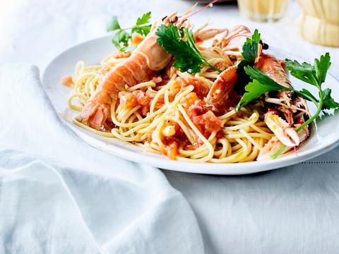 spaghetti met langoustines
