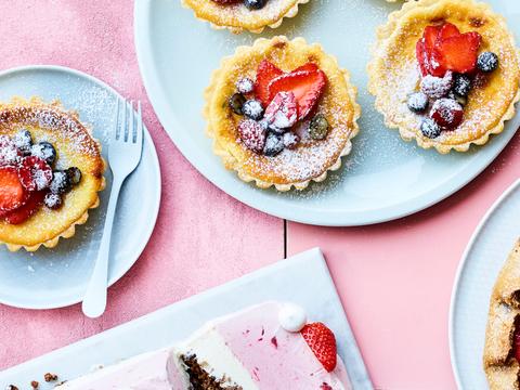 Cheesecakes met aardbeien