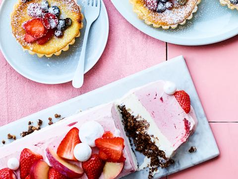 IJstaart met aardbeien