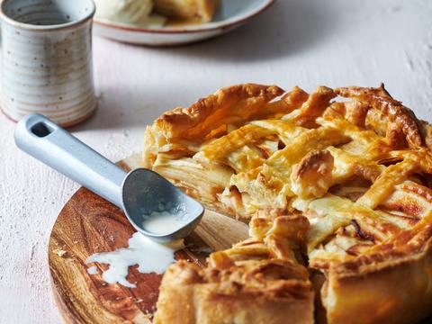 Klassieke appeltaart met vanille