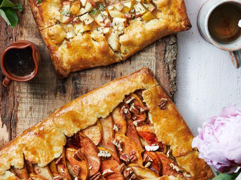 appel-peer-galette met pecannoten