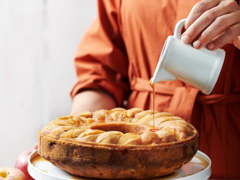 Appelgembercake met honingsiroop