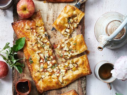 Appelgalette met tijmsiroop
