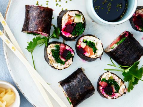 Sushi met boerenkool