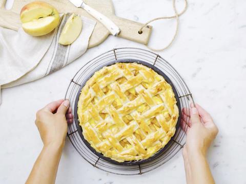 Appeltaart met pudding