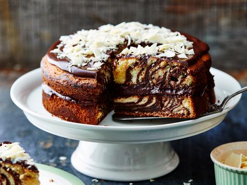 Zebracake met chocoladeganache