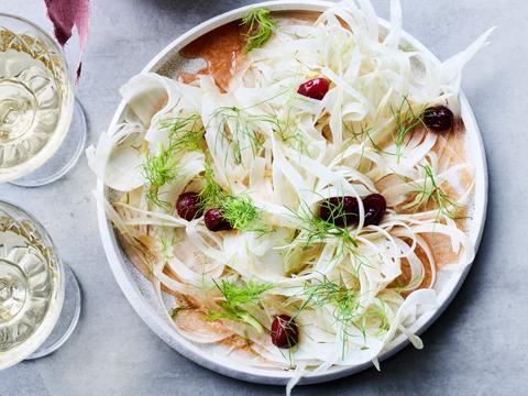 frisse veenbessensalade met venkel